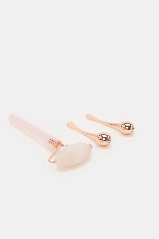 Women Pink Facial Roller Set (Pack of 3) made by Redtag