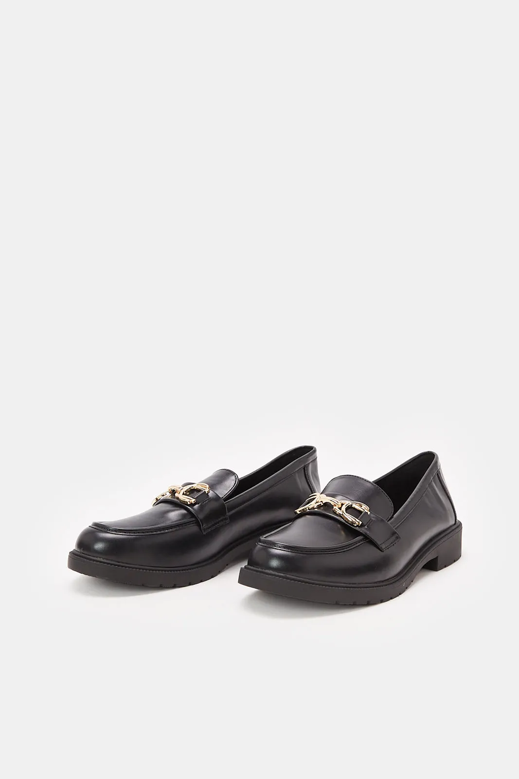 Women Black Patent Loafer sold by Redtag product image thumbnail 3
