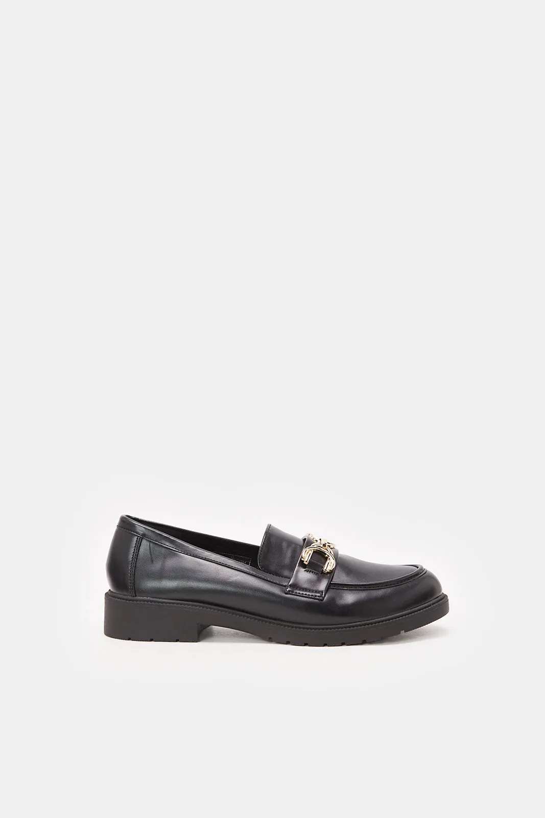 Women Black Patent Loafer sold by Redtag