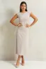 Women Beige Rouched Dress sold by Redtag