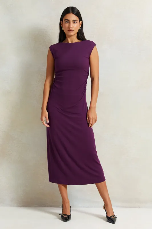 Women Purple Midi Dress sold by Redtag