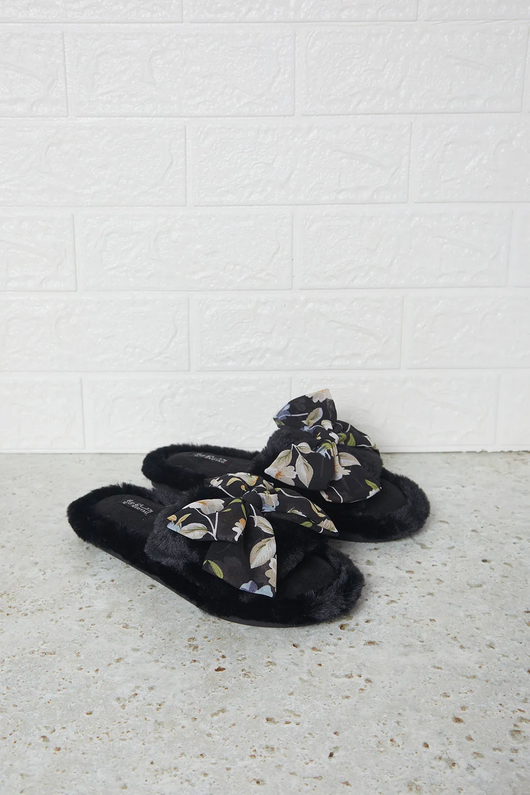 Women Black Slipper With Bow Trim sold by Redtag product image thumbnail 2