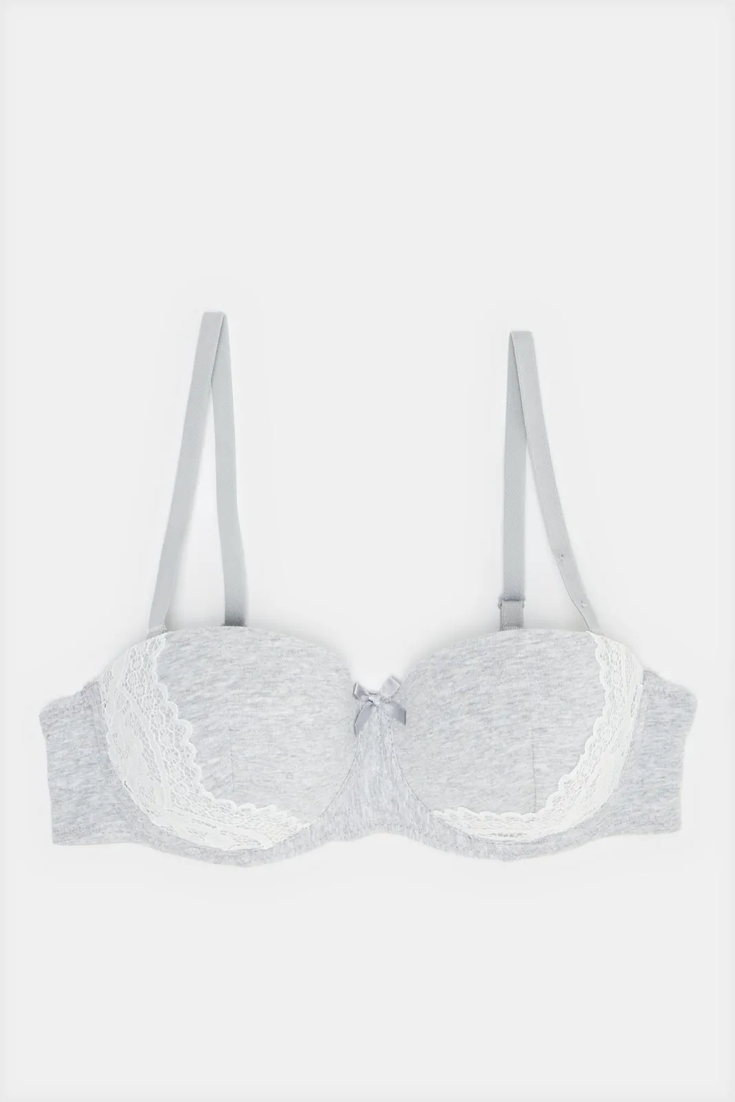 Women Grey Melange With Lace Balconette Bra Set (Pack of 3) sold by Redtag product image thumbnail 3