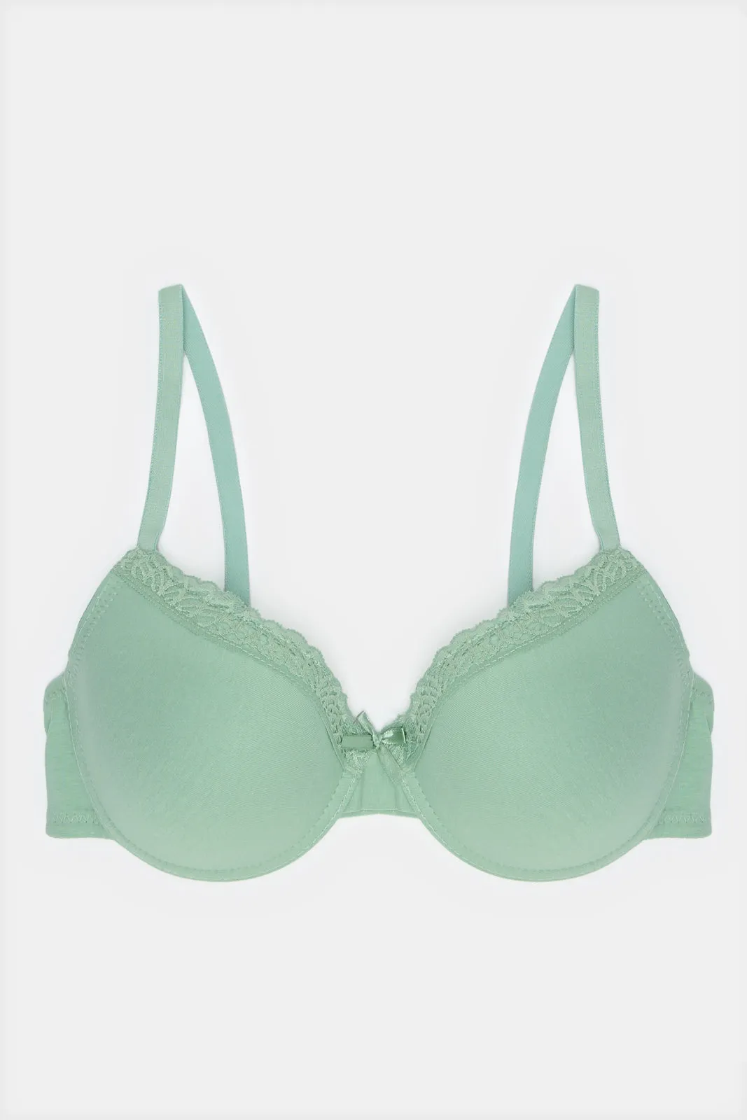 Women Green And Pink Printed Plunge Bras Set (Pack of 2) sold by Redtag