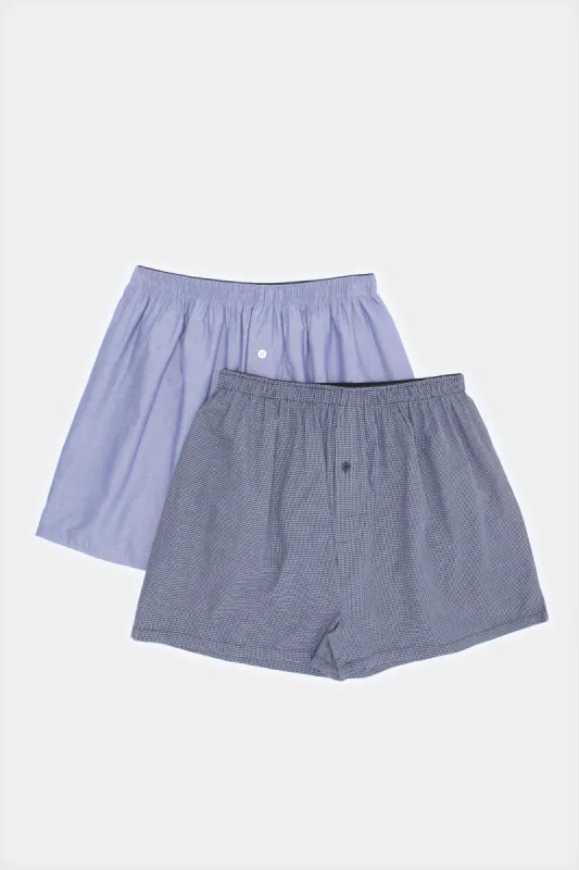 Men Grey Solid Woven Boxer Set (Pack of 2) sold by Redtag
