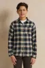 Senior Boys Navy checkered Shirt With White T-shirt sold by Redtag