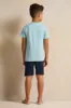 Boys Blue And Navy Printed Pyjama Set (2 Piece) sold by Redtag