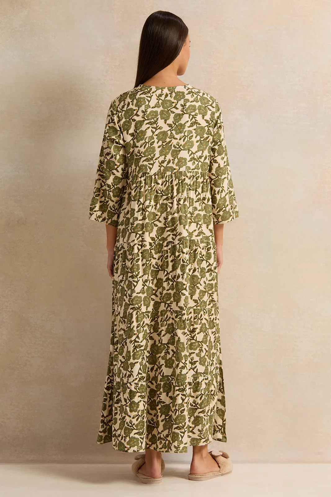 Women Green Bold Printed Nightgown sold by Redtag product image thumbnail 3