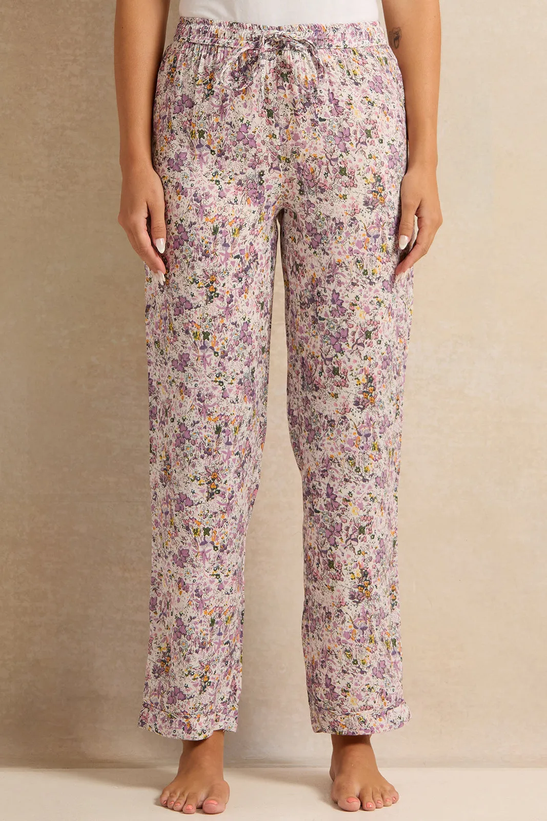 Women Purple Printed Short Sleeve Pyjama Set (2 Piece) sold by Redtag product image thumbnail 3