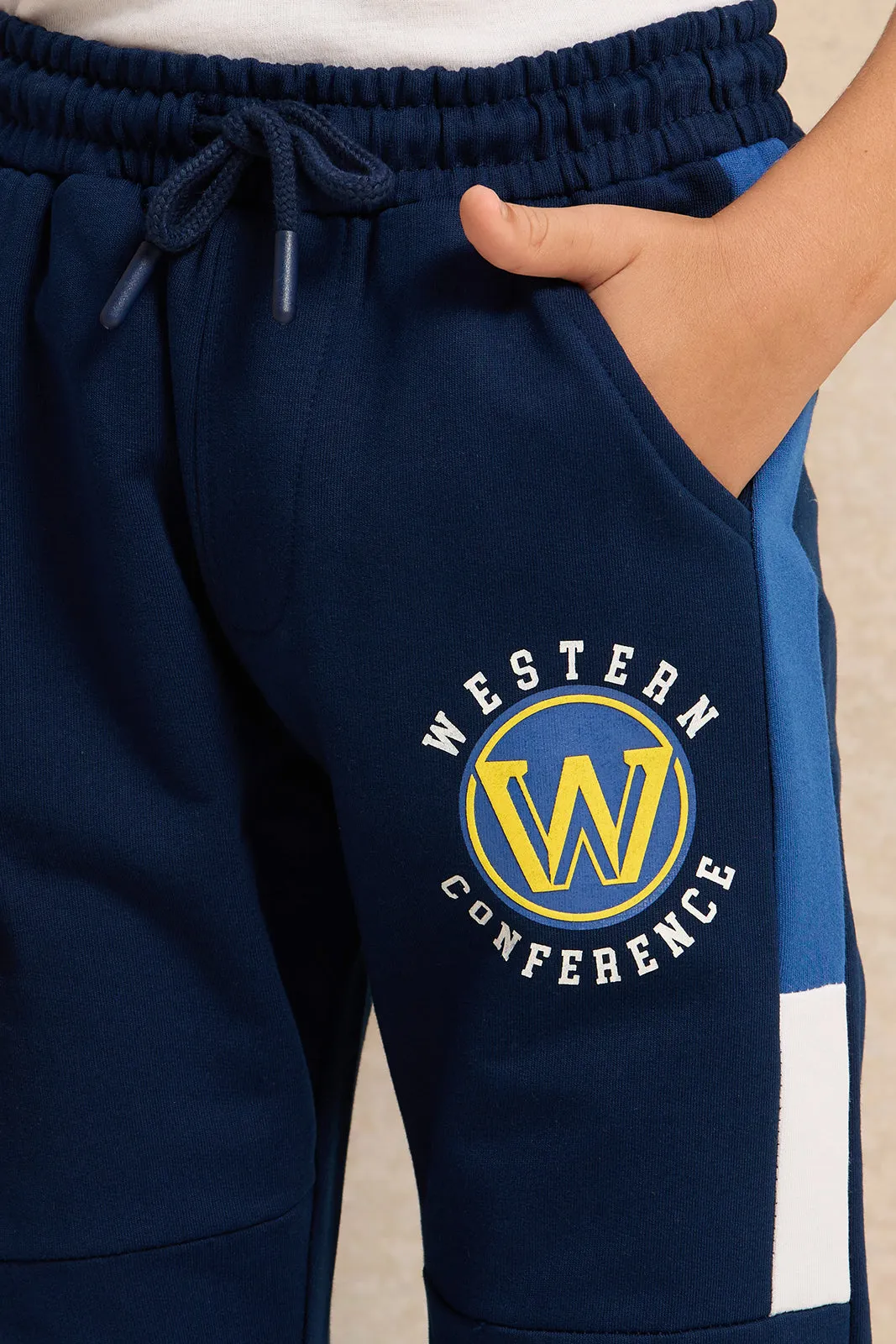 Boys Navy Nba Print Active Pants sold by Redtag product image thumbnail 4