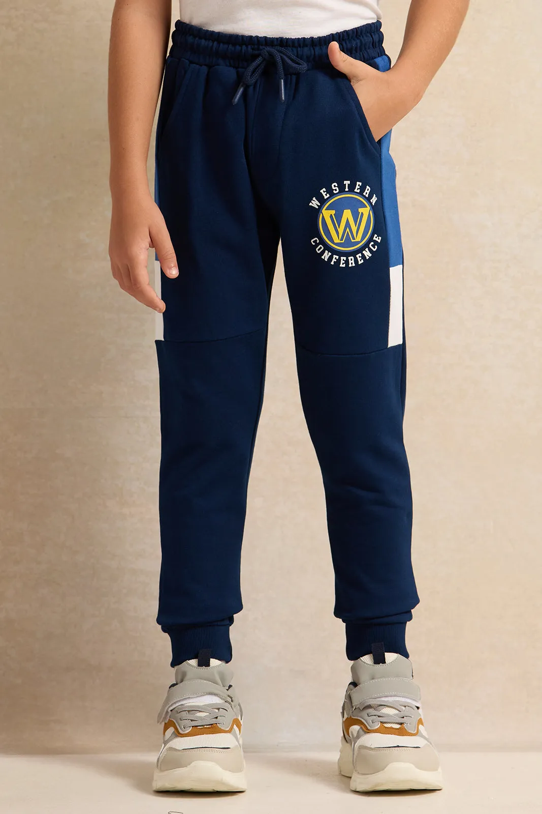Boys Navy Nba Print Active Pants sold by Redtag