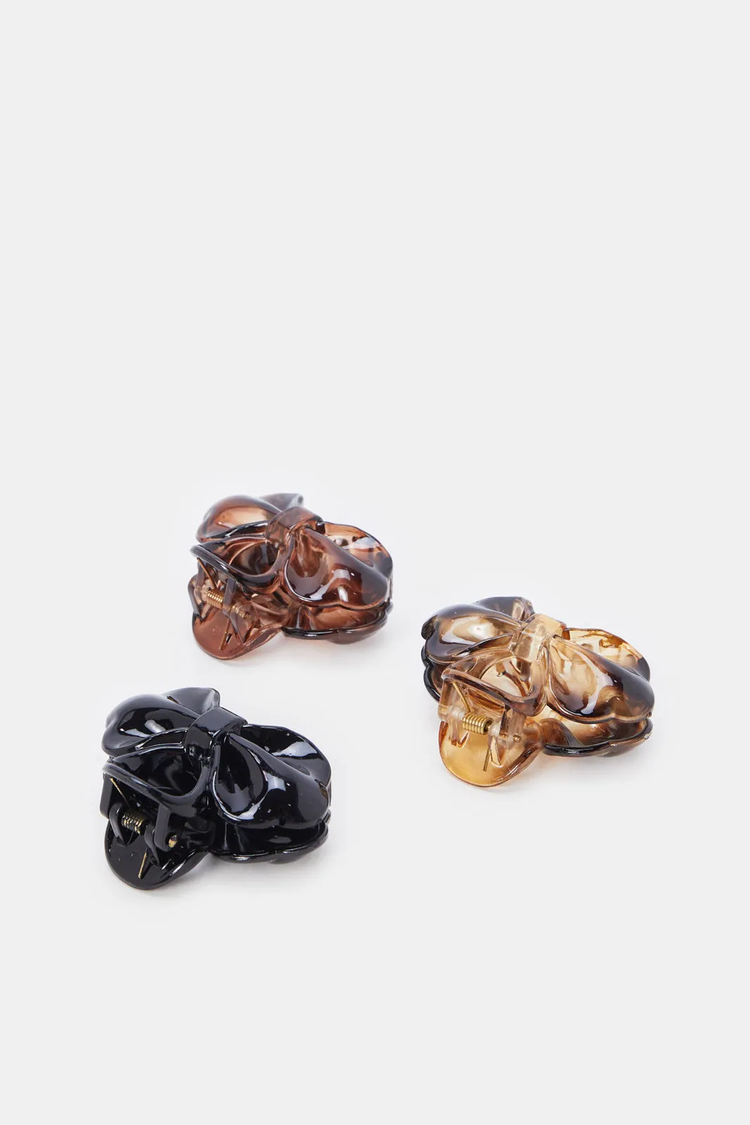 Women Assorted Solid Hair Claw Set (3 Piece) sold by Redtag product image thumbnail 2