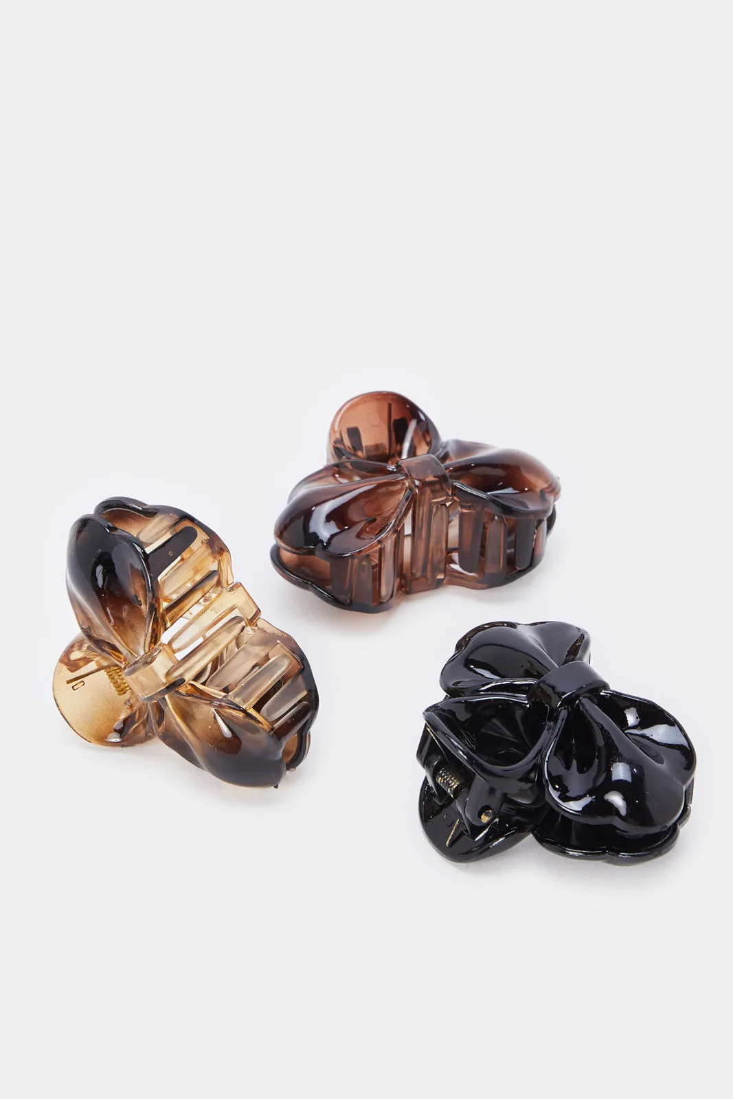 Women Assorted Solid Hair Claw Set (3 Piece) sold by Redtag product image thumbnail 3