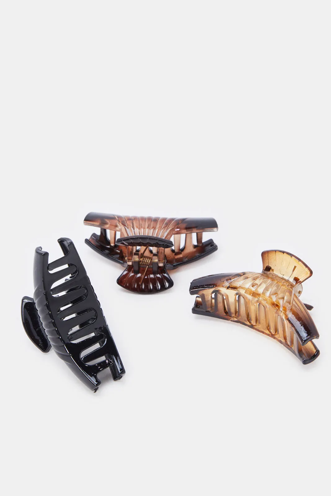 Women Assorted Solid Hair Claw Set (3 Piece) sold by Redtag product image thumbnail 3