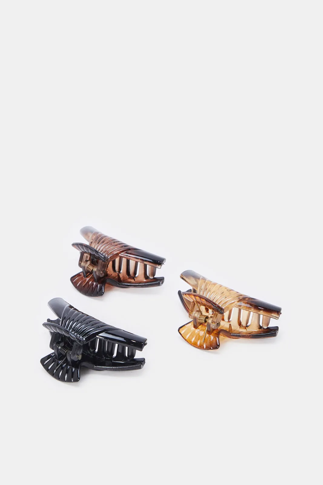 Women Assorted Solid Hair Claw Set (3 Piece) sold by Redtag product image thumbnail 2