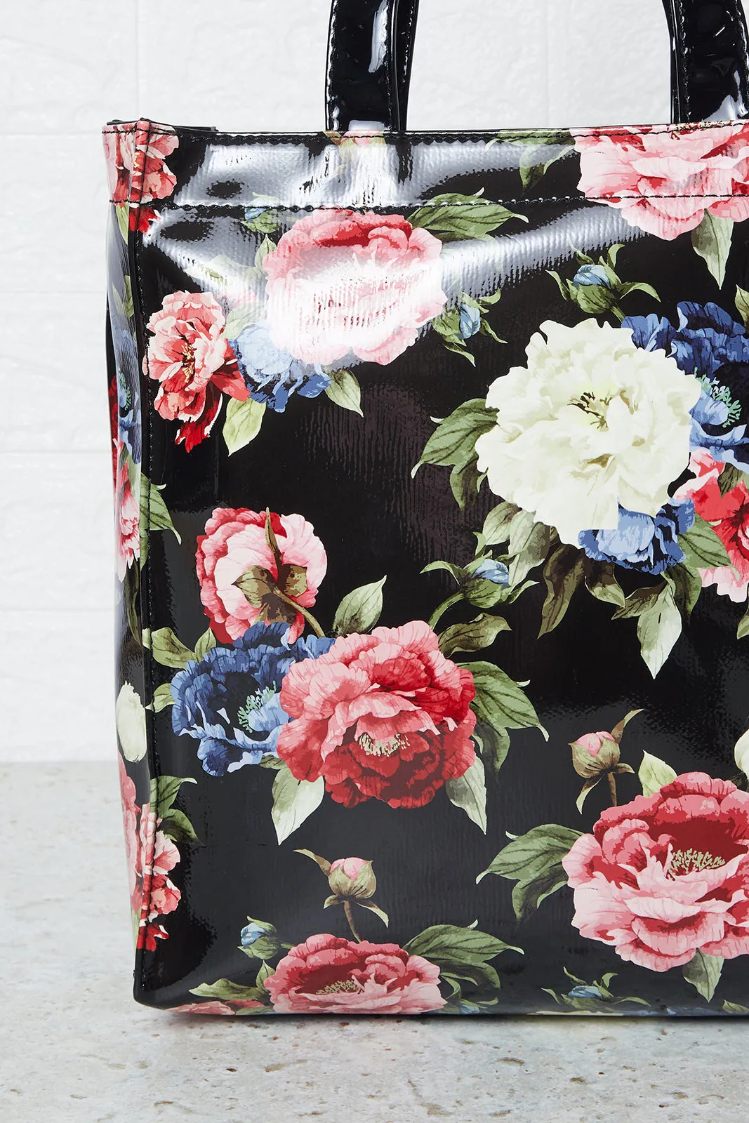 Women Black Printed Shopper Bag sold by Redtag product image thumbnail 3