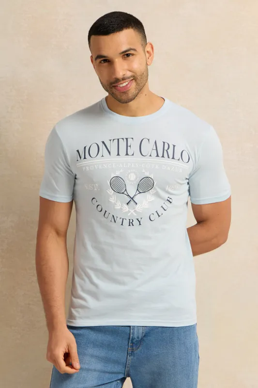 Men Blue Graphic T-Shirt sold by Redtag