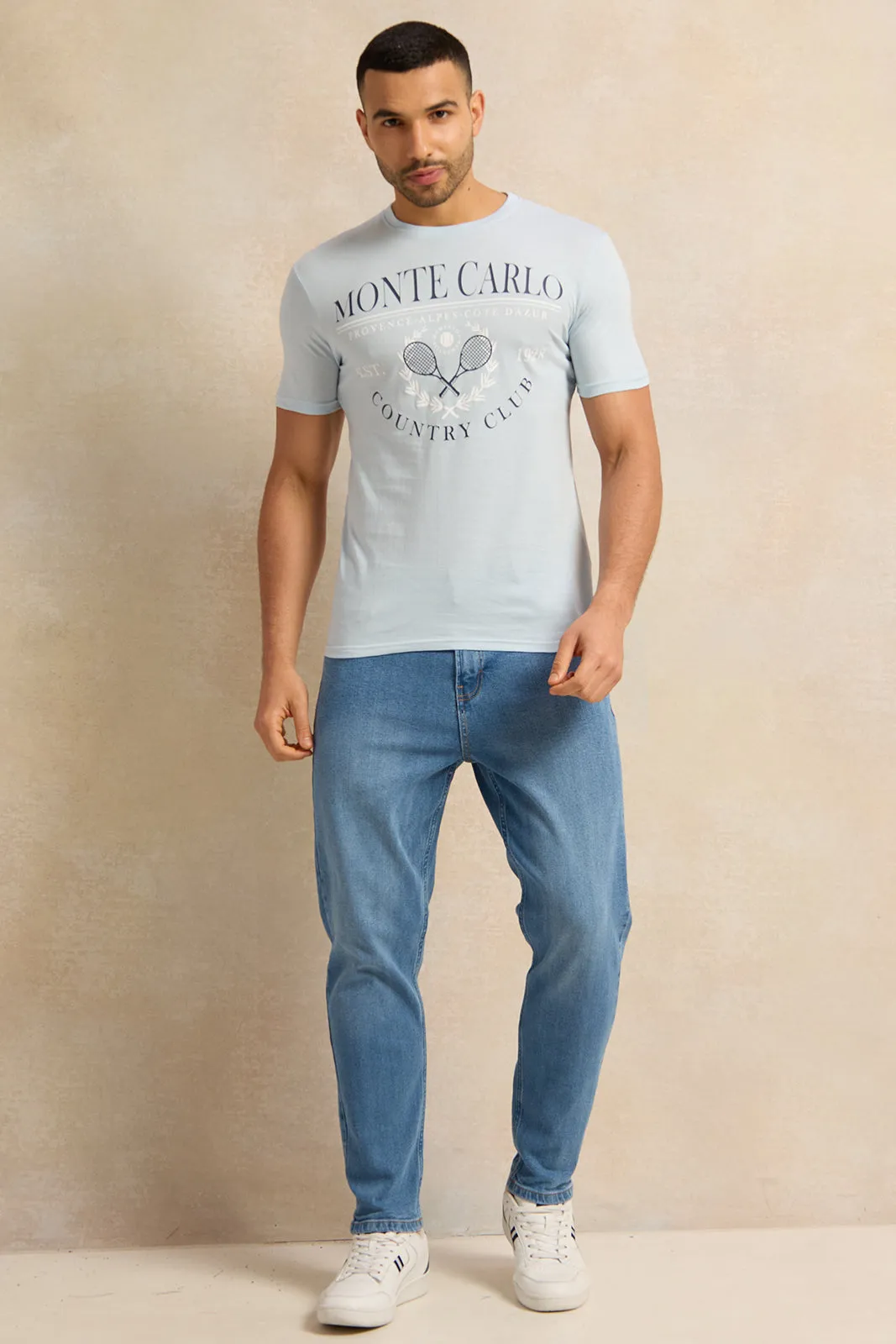 Men Blue Graphic T-Shirt sold by Redtag product image thumbnail 2