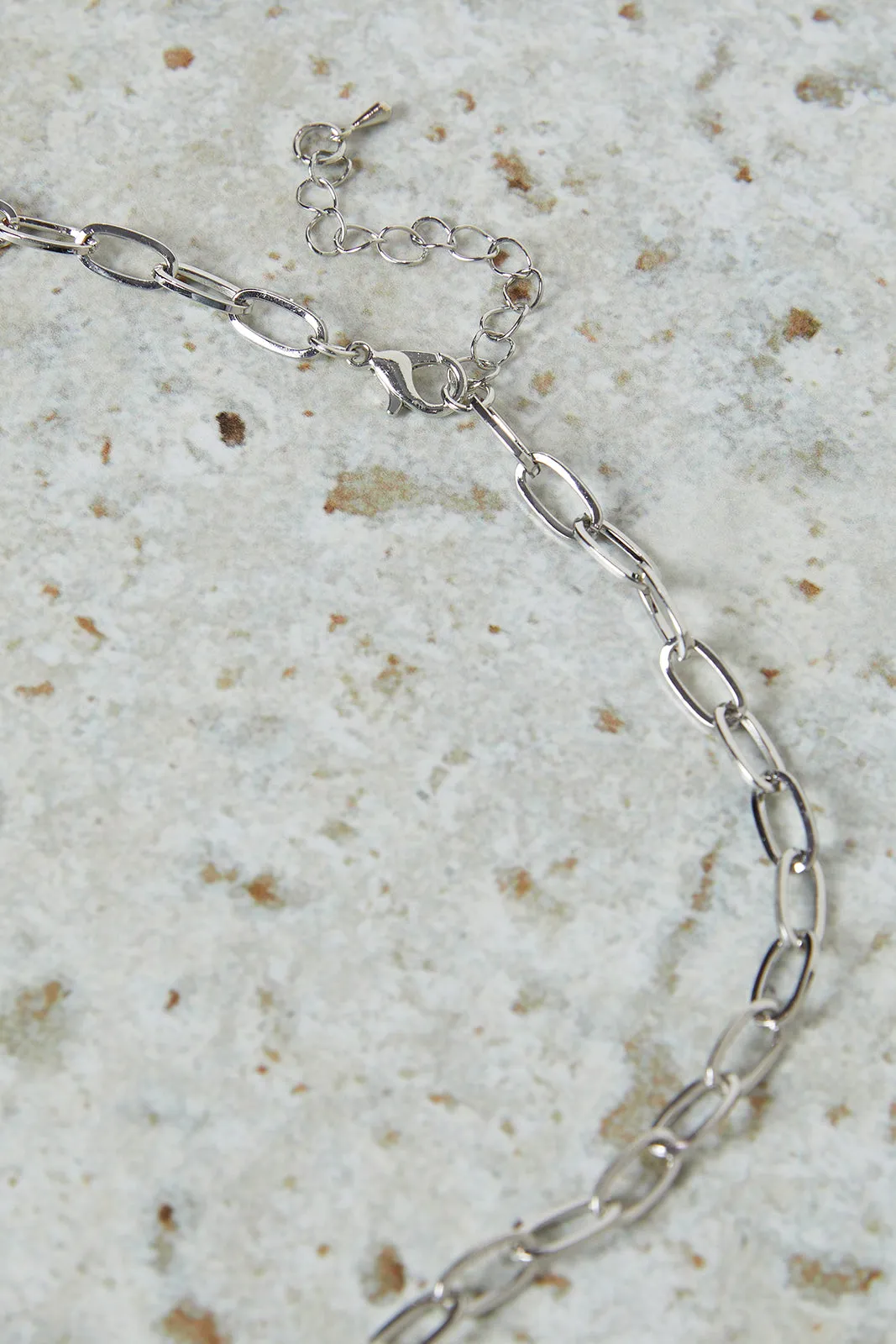 Women Silver Embellished Necklace Set (4 Piece) sold by Redtag product image thumbnail 3