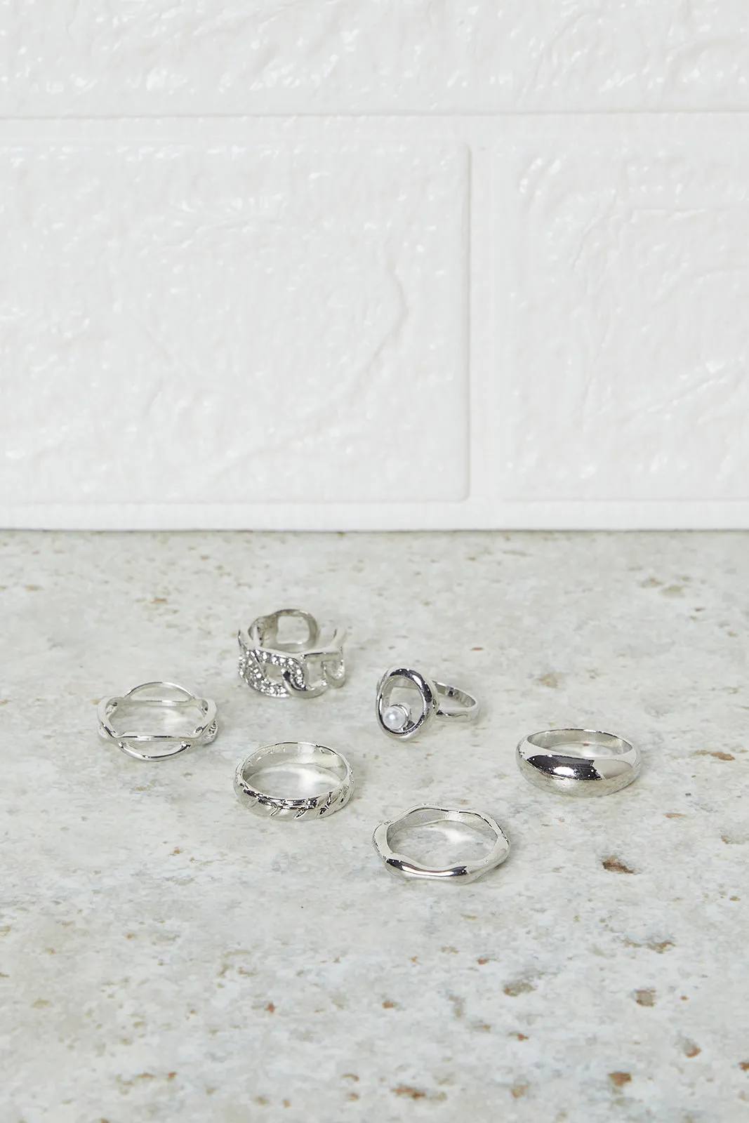 Women Silver Embellished Ring Set (6 Piece) sold by Redtag product image thumbnail 2