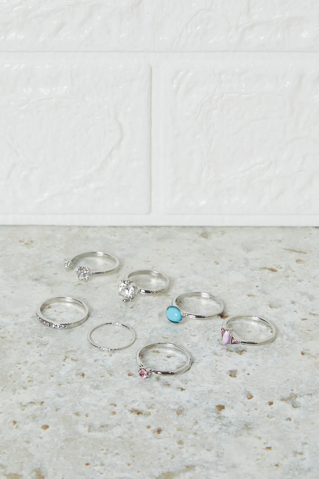 Women Silver Embellished Ring Set (7 Piece) sold by Redtag product image thumbnail 2