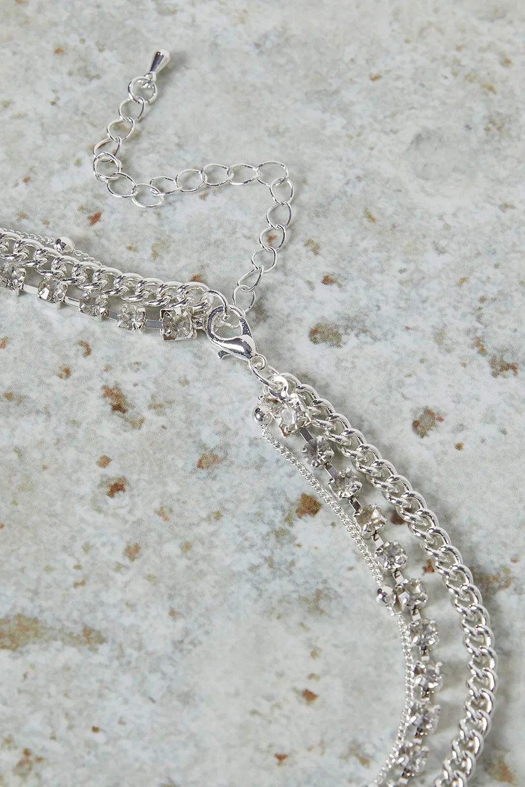 Women Silver Necklace And Earring Set (2 Piece) sold by Redtag product image thumbnail 3