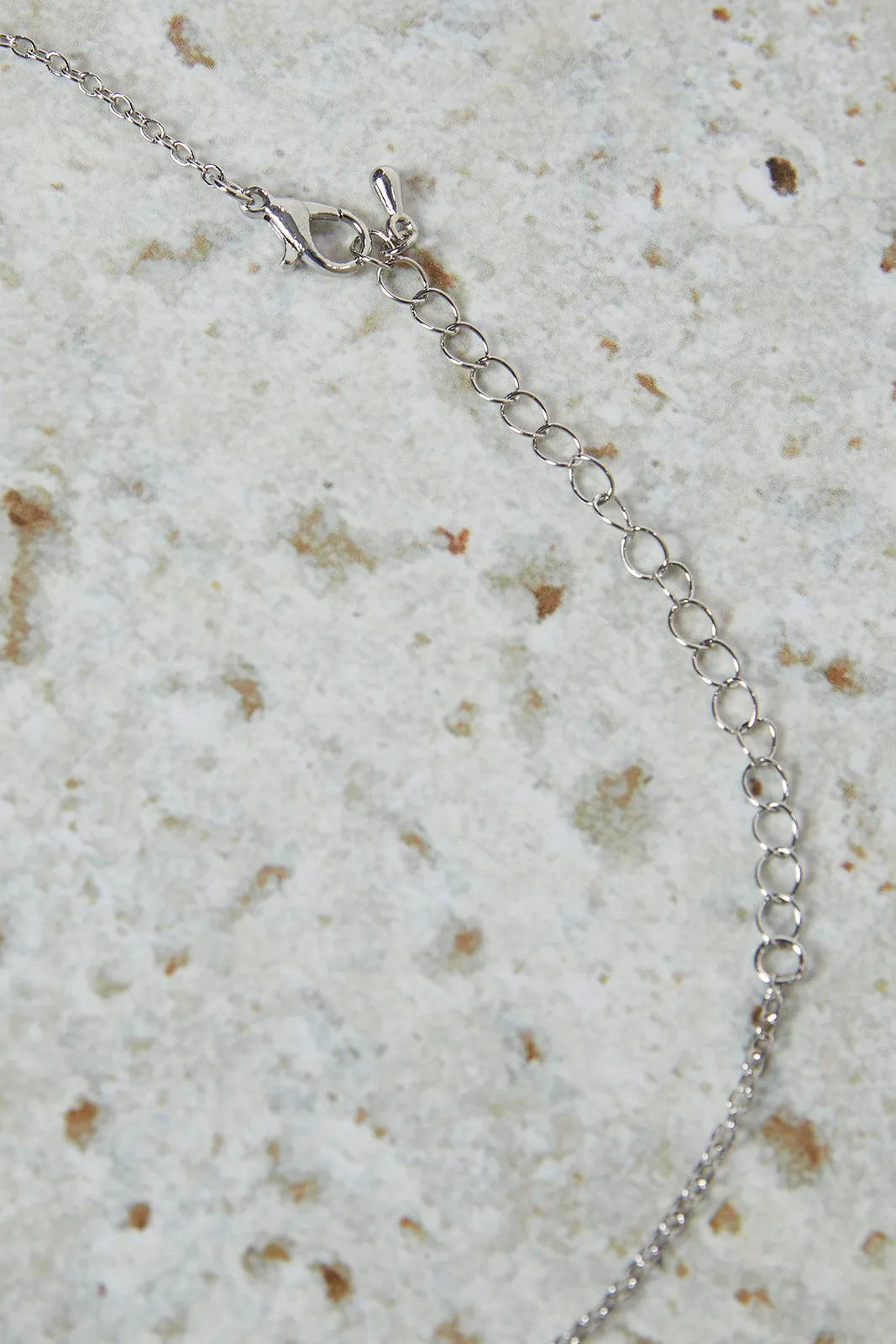 Women Silver Necklace And Earring Set (2 Piece) sold by Redtag product image thumbnail 4