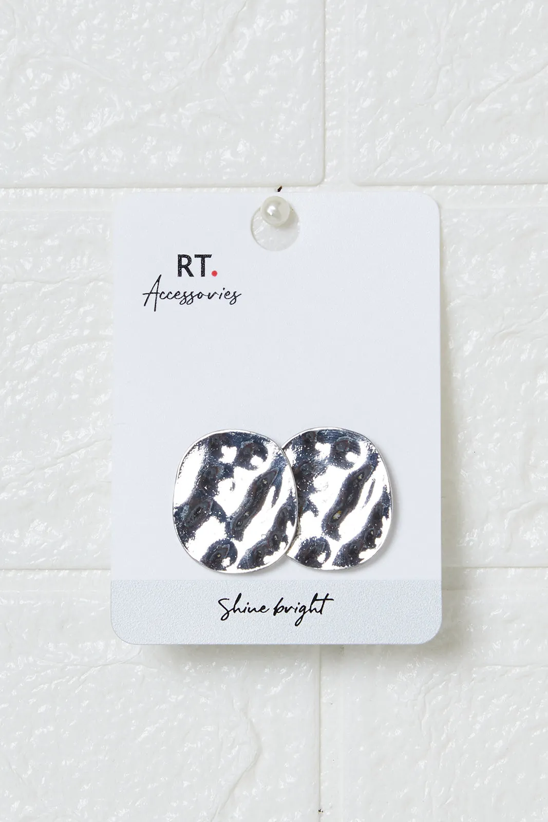 Women Silver Embellished Earring sold by Redtag