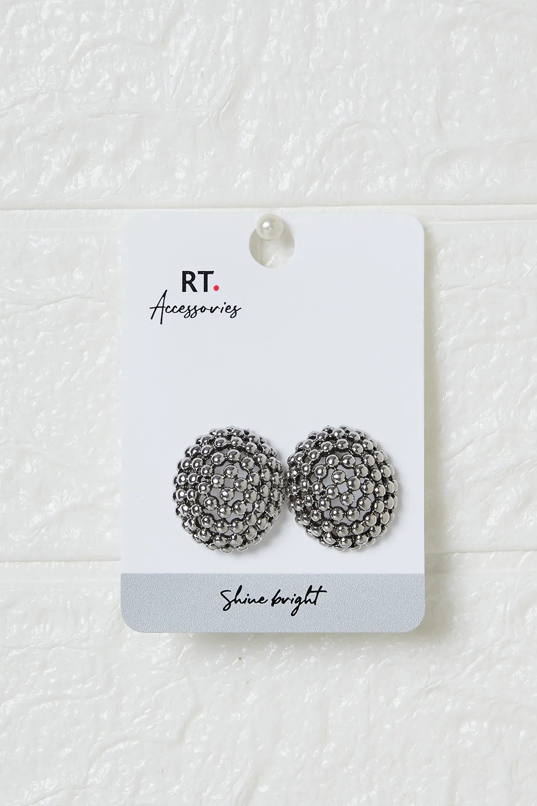 Women Silver Embellished Earring sold by Redtag