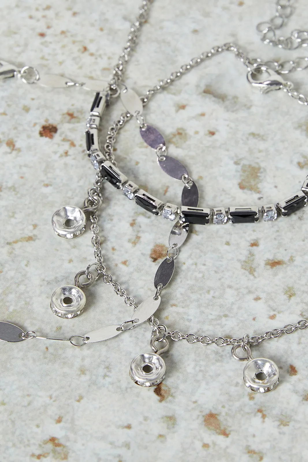 Women Silver Embellished Bracelet Set (3 Piece) sold by Redtag product image thumbnail 3