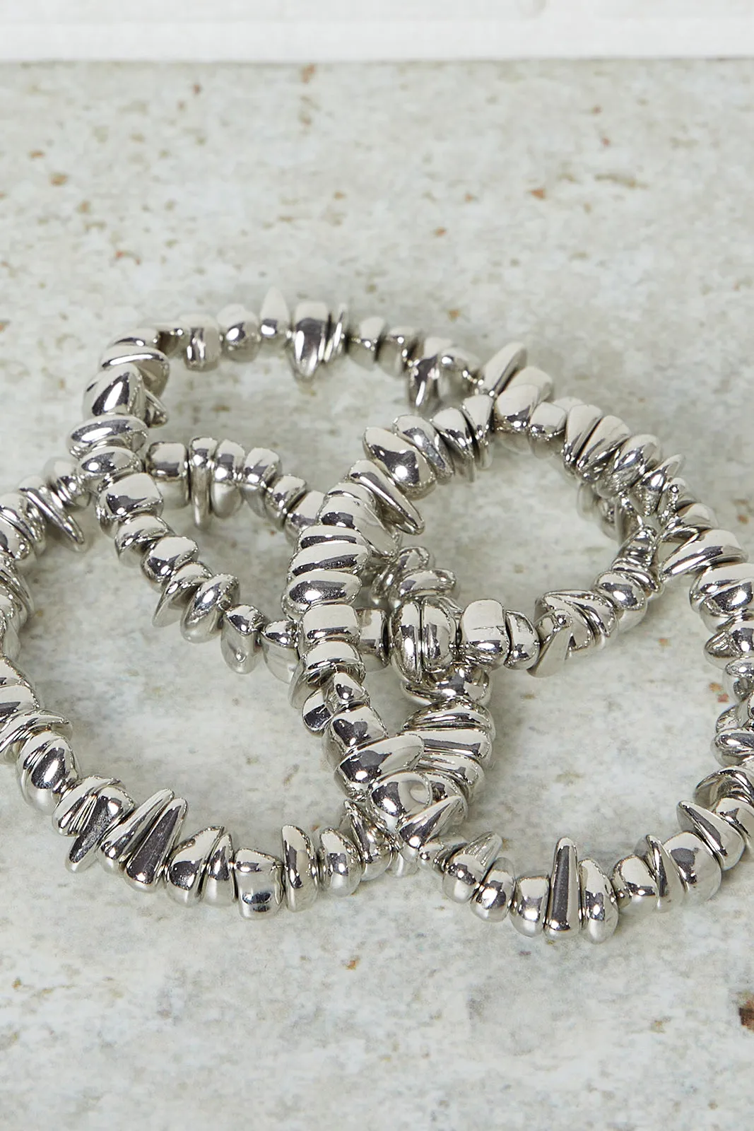 Women Silver Embellished Bracelet Set (3 Piece) sold by Redtag product image thumbnail 3