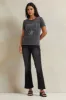 Women Charcoal Rhinestone Embellished T-Shirt sold by Redtag