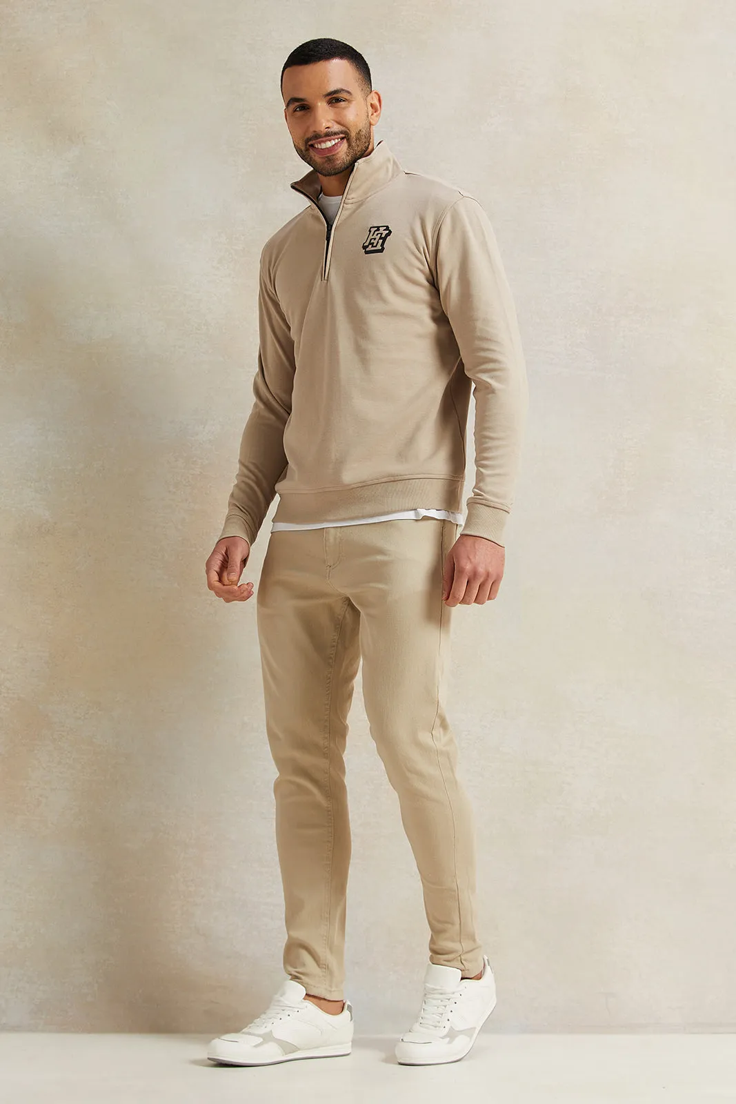 Men Beige Slim Fit Denim Jeans sold by Redtag product image thumbnail 2