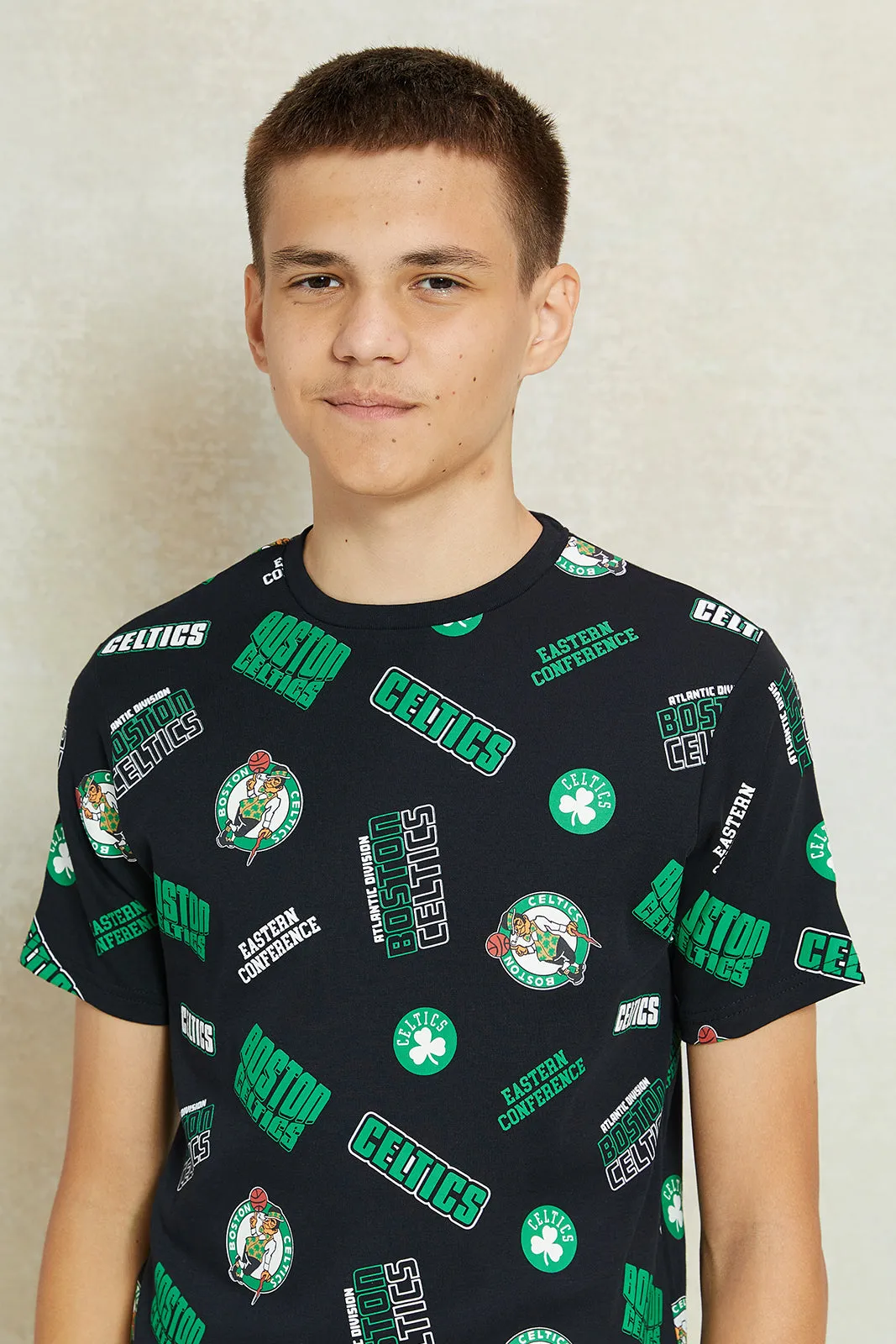 Senior Boys Black Print T-Shirt sold by Redtag product image thumbnail 4