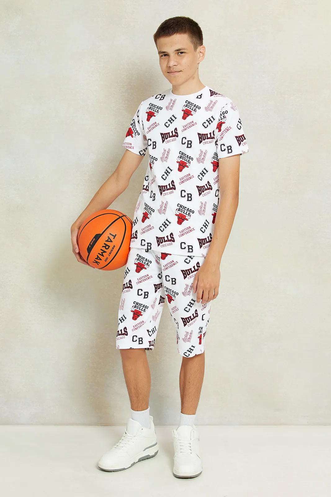 Senior Boys White Printed T-Shirt sold by Redtag product image thumbnail 2