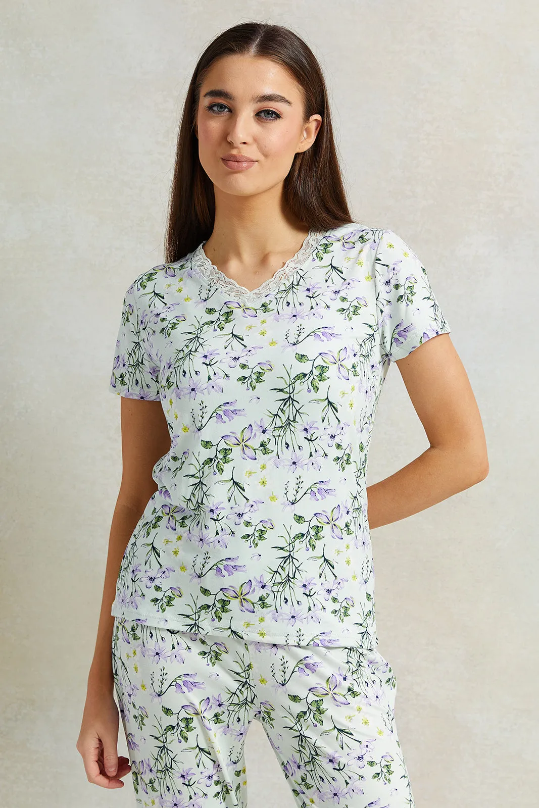 Women Mint Printed Pyjama Set (2 Piece) sold by Redtag product image thumbnail 2