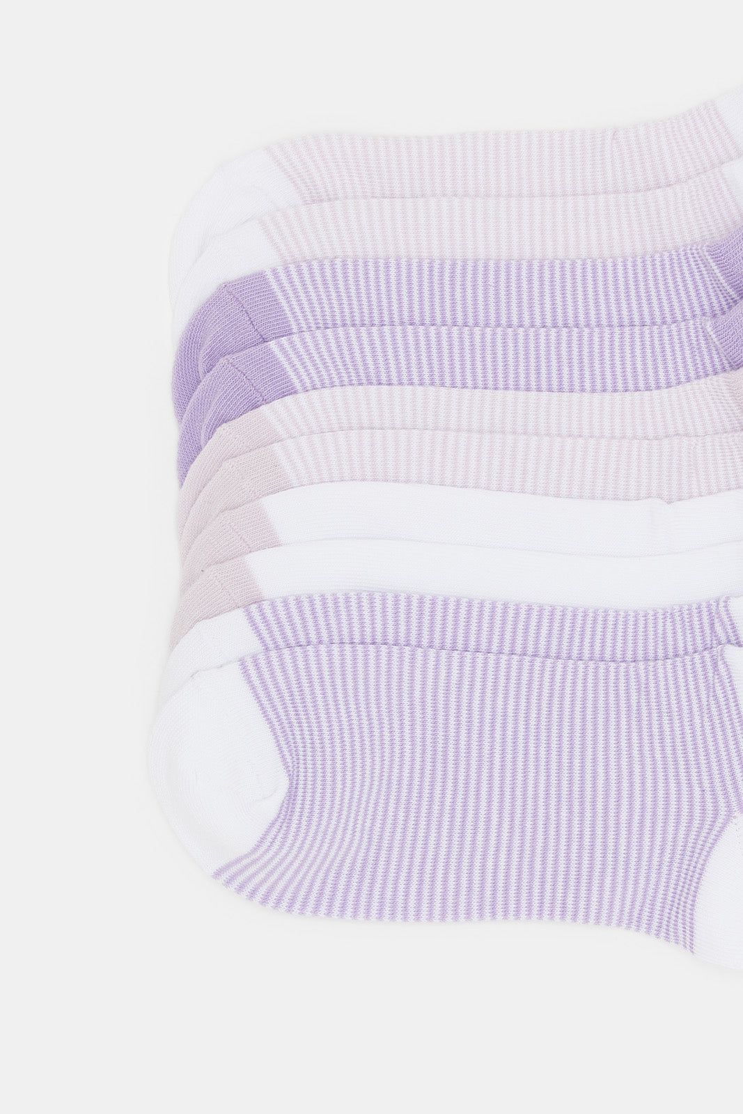 Women Lilac And White Ankle Socks (5 Pairs) sold by Redtag product image thumbnail 3