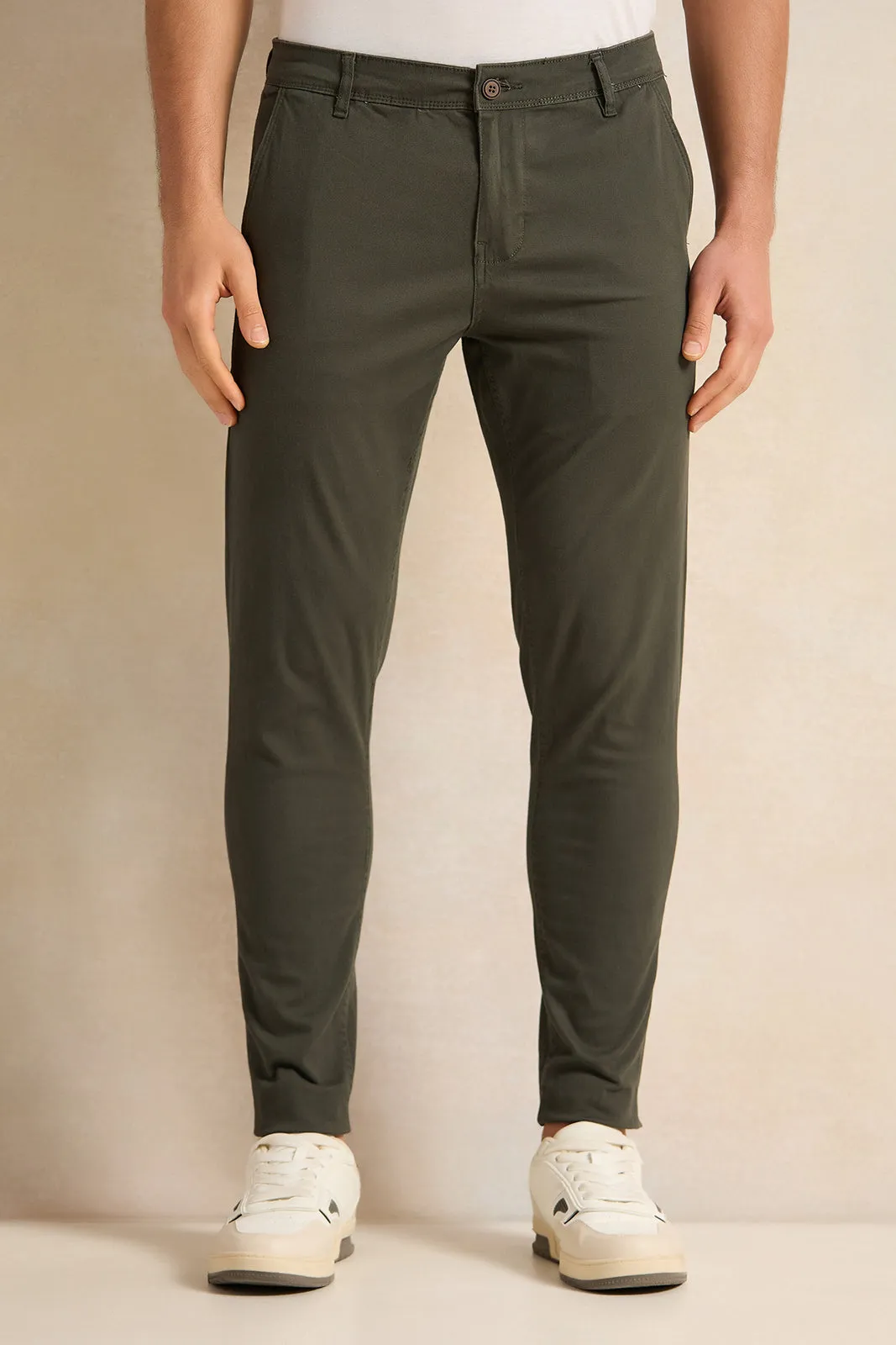 Men Olive Chino Pants sold by Redtag