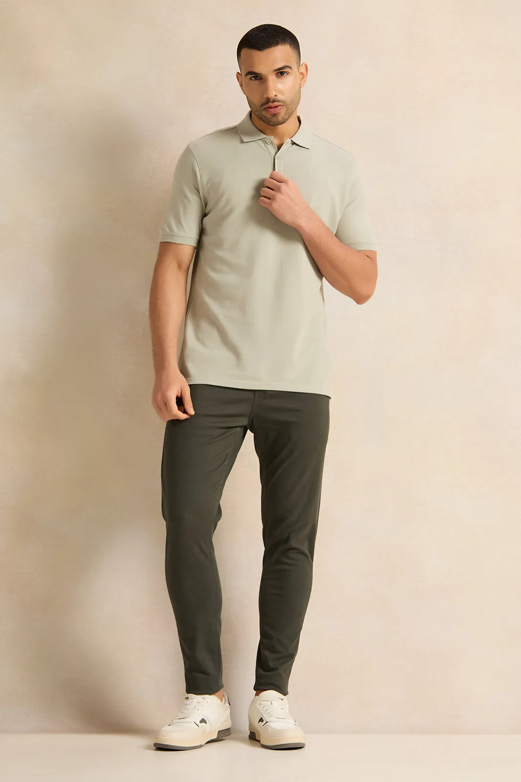 Men Olive Chino Pants sold by Redtag product image thumbnail 2