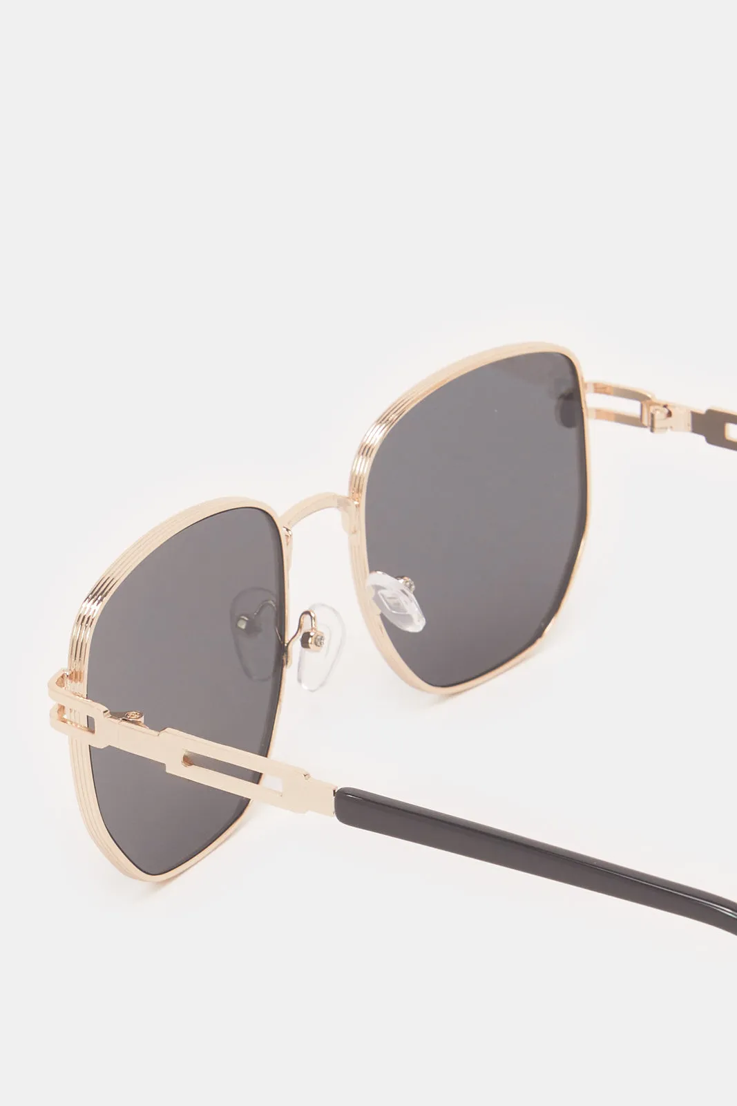 Men Black Hexagonal Sunglasses sold by Redtag product image thumbnail 2