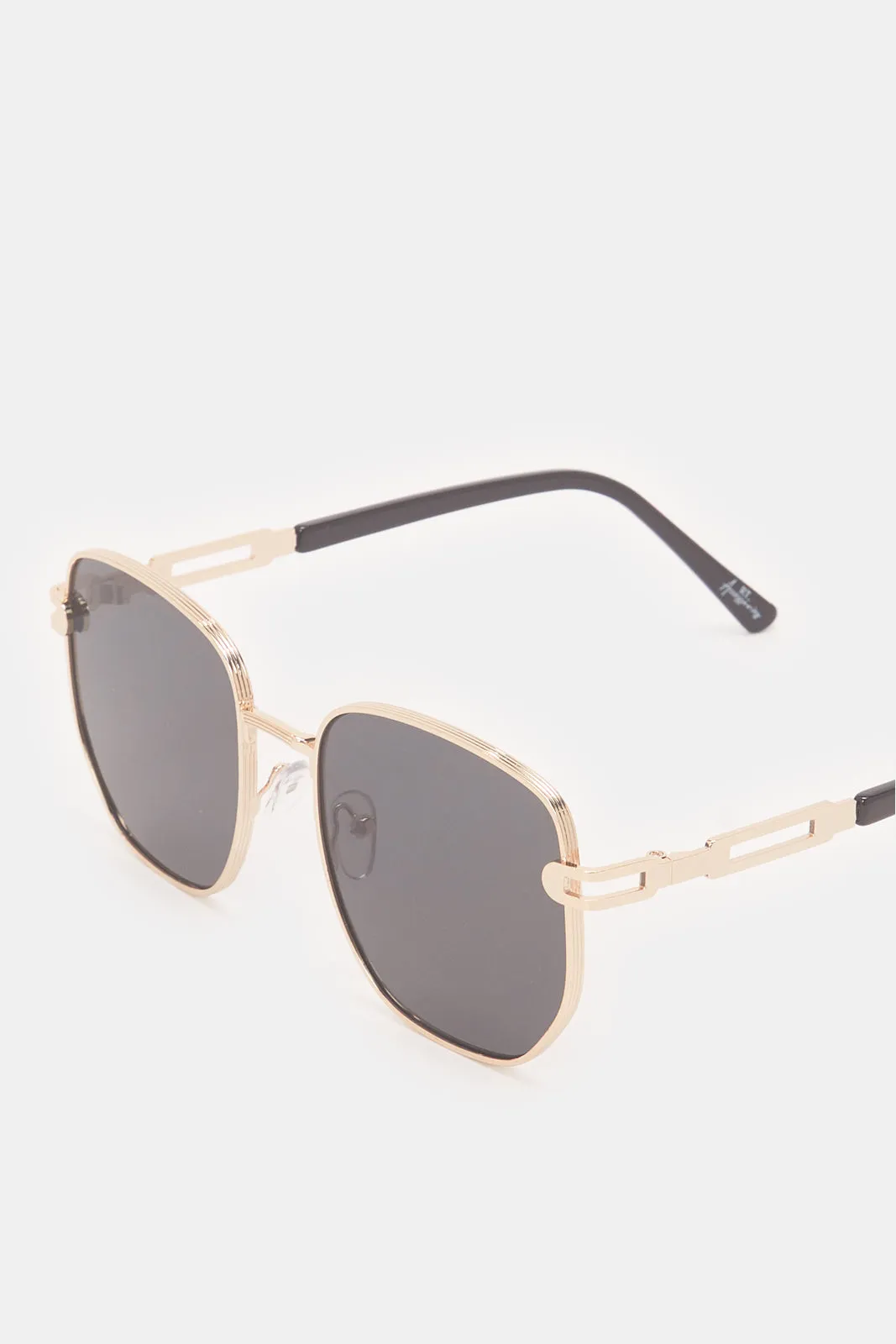 Men Black Hexagonal Sunglasses sold by Redtag product image thumbnail 3