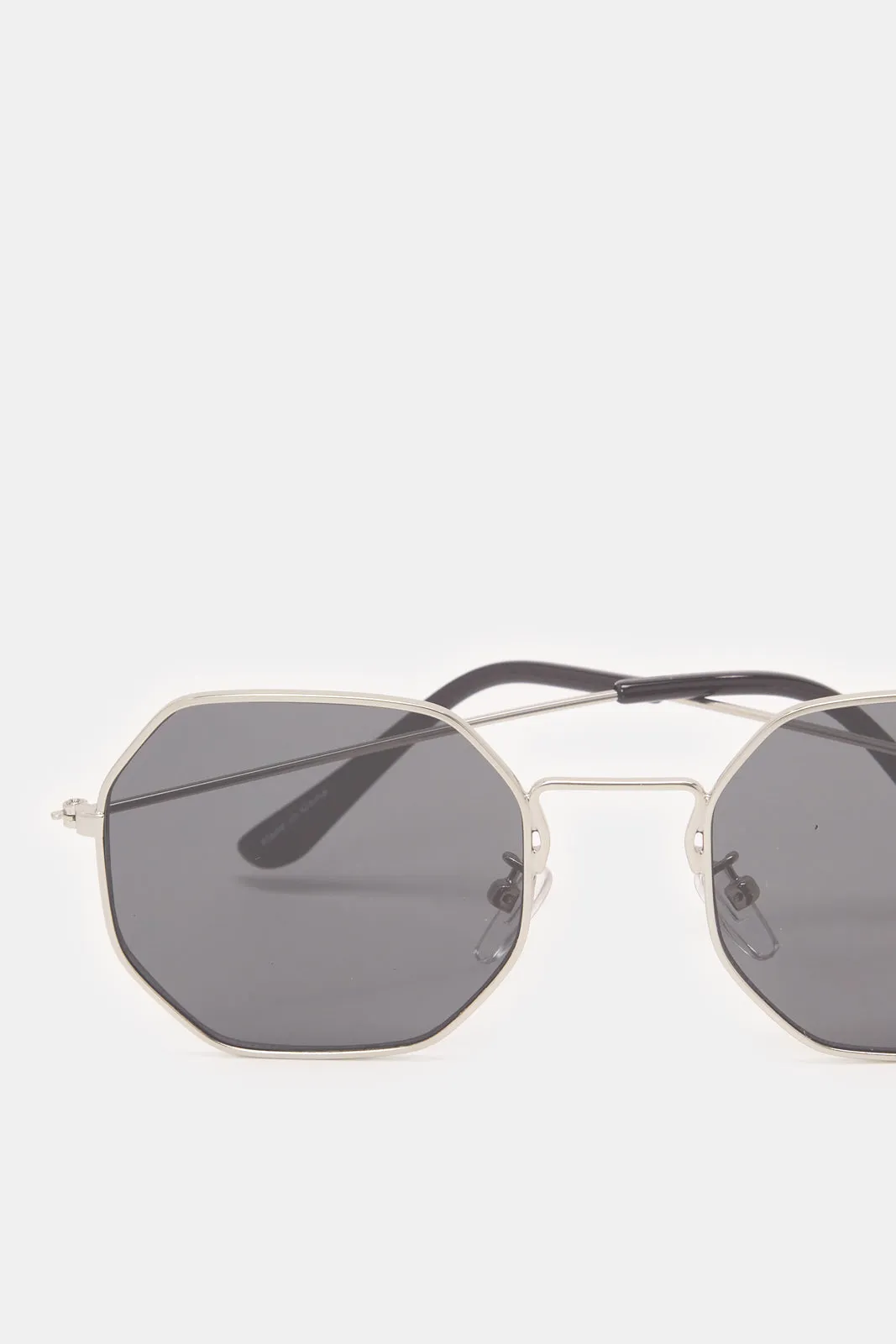 Men Black Hexagonal Sunglasses sold by Redtag product image thumbnail 4