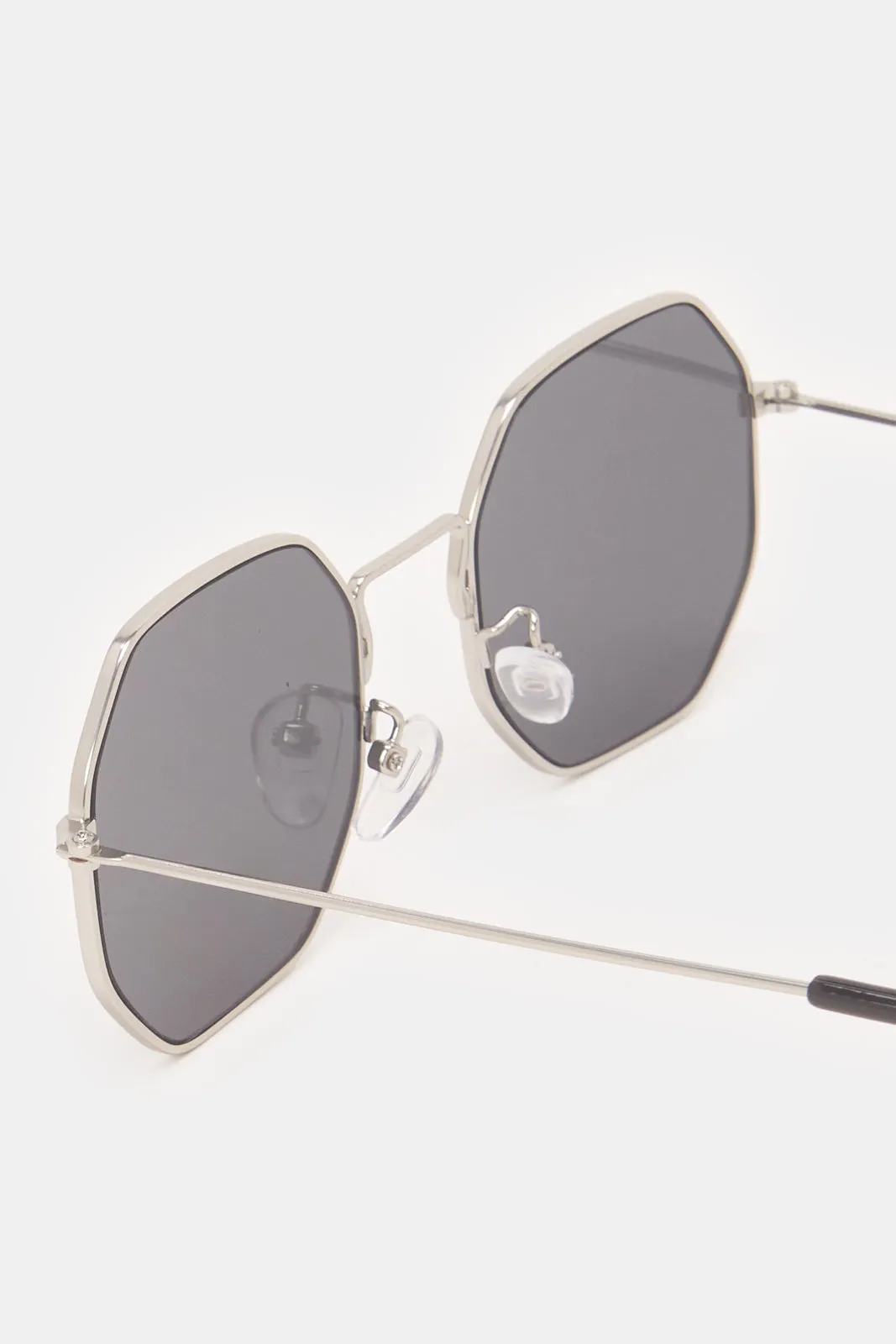 Men Black Hexagonal Sunglasses sold by Redtag product image thumbnail 2