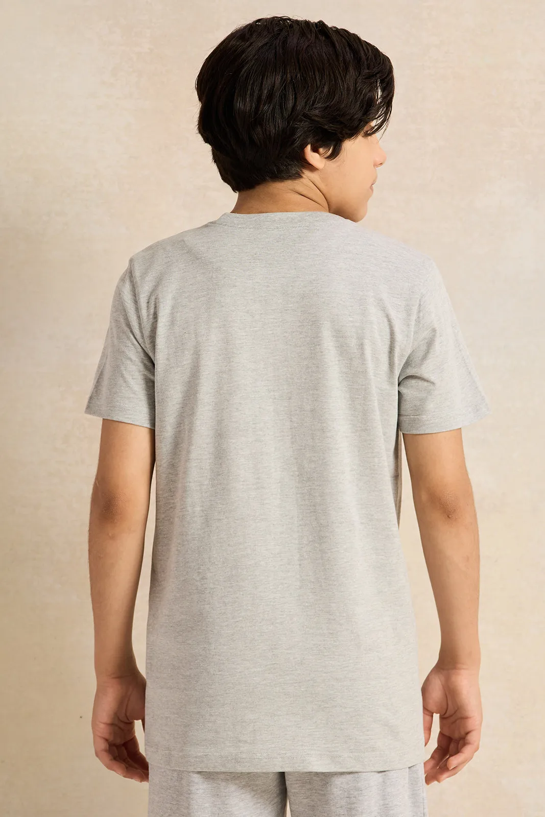 Senior Boys Grey Samurai Print T-Shirt sold by Redtag product image thumbnail 3