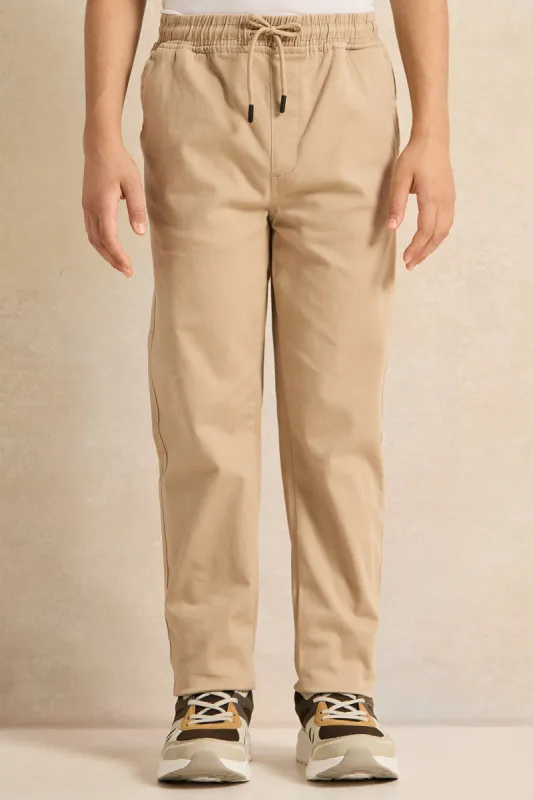 Senior Boys Beige Trousers sold by Redtag