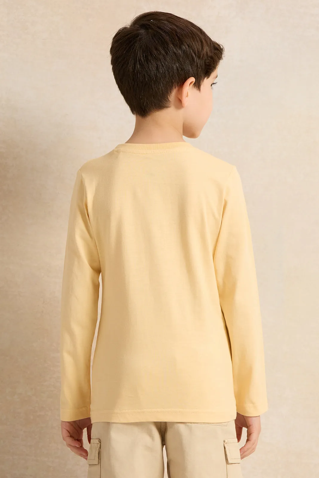 Boys Mustard Just Drive Printed T-Shirt sold by Redtag product image thumbnail 3