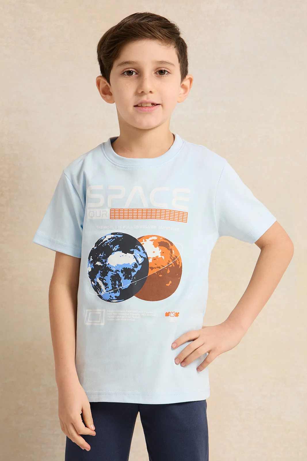 Boys Blue Space Pyjama Set (2 Piece) sold by Redtag product image thumbnail 2