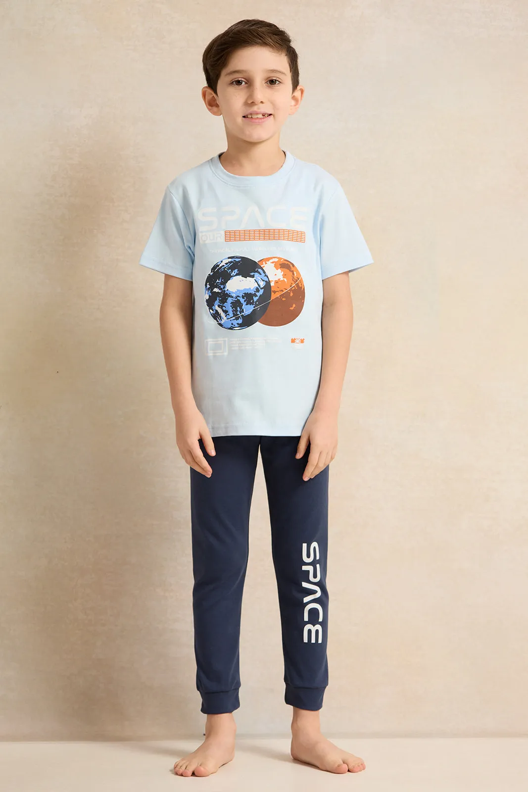 Boys Blue Space Pyjama Set (2 Piece) sold by Redtag
