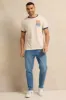 Men Beige Printed T-Shirt sold by Redtag