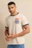 Men Beige Printed T-Shirt sold by Redtag